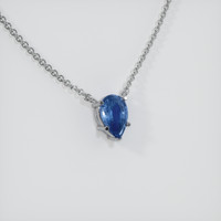 0.56 Ct. Sapphire Necklace, 14K White Gold 2