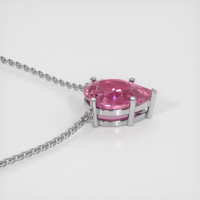 1.27 Ct. Pink Sapphire Necklace, 14K White Gold 3