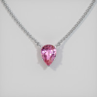 0.78 Ct. Sapphire Necklace, 14K White Gold 1