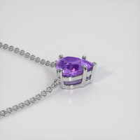 1.97 Ct. Sapphire Necklace, 14K White Gold 3