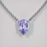 2.52 Ct. Violet Sapphire Necklace, 14K White Gold 1