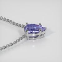 2.52 Ct. Violet Sapphire Necklace, 14K White Gold 3