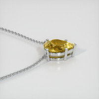 1.11 Ct. Yellow Sapphire Necklace, 14K White Gold 3