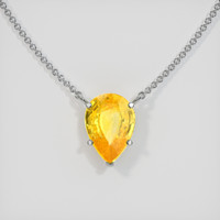 3.10 Ct. Yellow Sapphire Necklace, 14K White Gold 1