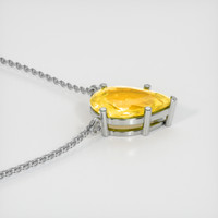 3.10 Ct. Yellow Sapphire Necklace, 14K White Gold 3