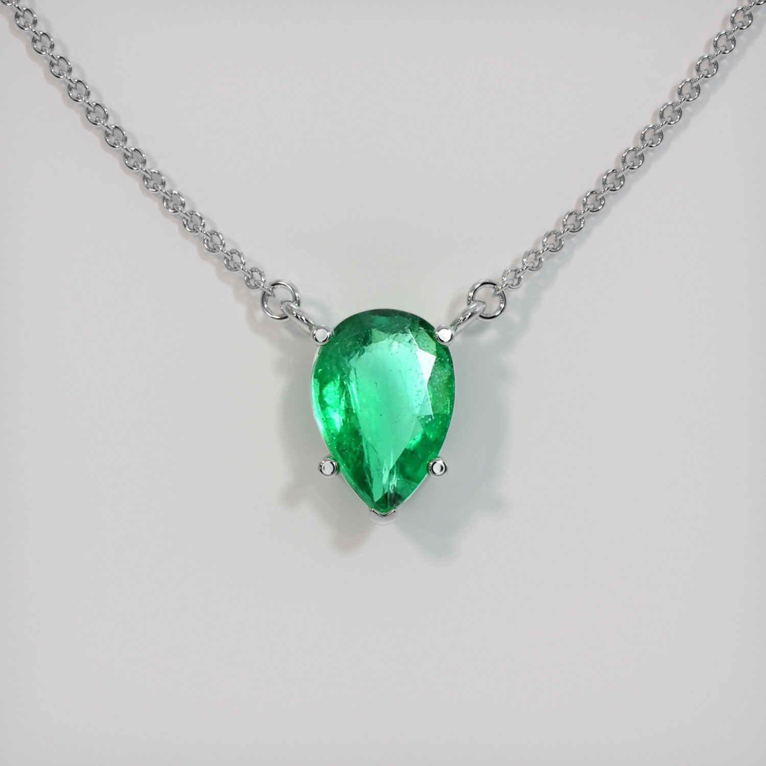 Natural Emerald Jewelry Pendant Silver S925 Colombian 9 Karat Pendant  Pear-Shaped Emerald Necklace Pierscionki Pendant