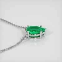 0.54 Ct. Emerald Necklace, 18K White Gold 3