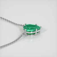 0.84 Ct. Emerald Necklace, 18K White Gold 3