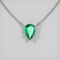 Emerald Necklace 0.89 Ct., 18K White Gold Preview