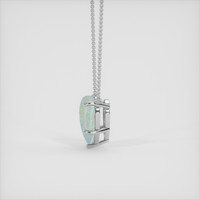 1.94 Ct. Multi Color Opal Necklace, 18K White Gold 3