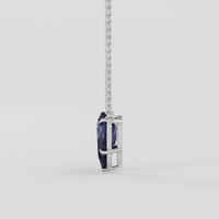 3.25 Ct. Bluish Purple Sapphire Necklace, 18K White Gold 3