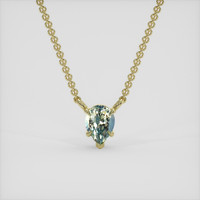 0.43 Ct. Bi Color Sapphire Necklace, 10K Yellow Gold 1