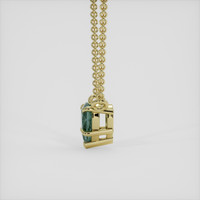 0.30 Ct. Bluish Green Sapphire Necklace, 10K Yellow Gold 3