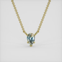 0.27 Ct. Bi Color Sapphire Necklace, 10K Yellow Gold 1