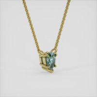 0.27 Ct. Bi Color Sapphire Necklace, 10K Yellow Gold 2