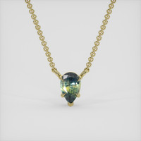 0.44 Ct. Bi Color Sapphire Necklace, 10K Yellow Gold 1