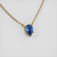 0.56 Ct. Blue Sapphire Necklace, 14K Yellow Gold 2