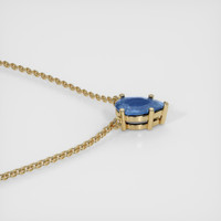 0.56 Ct. Sapphire Necklace, 14K Yellow Gold 3