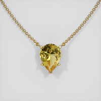 1.11 Ct. Sapphire Necklace, 14K Yellow Gold 1