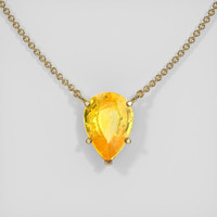 3.10 Ct. Sapphire Necklace, 14K Yellow Gold 1