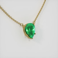 1.99 Ct. Emerald  Necklace - 18K Yellow Gold
