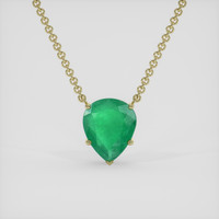 5.39 Ct. Emerald Necklace, 18K Yellow Gold 1