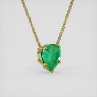 5.39 Ct. Emerald Necklace, 18K Yellow Gold 2