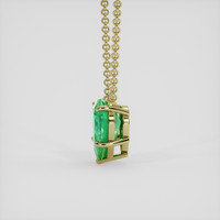 5.39 Ct. Emerald Necklace, 18K Yellow Gold 3