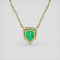 5.39 Ct. Emerald Necklace, 18K Yellow Gold 4
