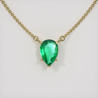0.54 Ct. Emerald  Necklace - 18K Yellow Gold