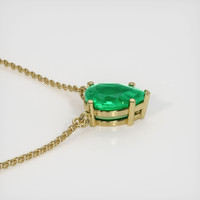0.54 Ct. Emerald Necklace, 18K Yellow Gold 3