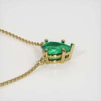 0.89 Ct. Emerald Necklace, 18K Yellow Gold 3