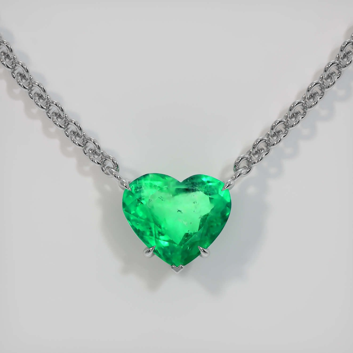 Heart Emerald Diamond Yellow Gold Pendant Necklace | Jewelry | Nadine  Krakov Collection