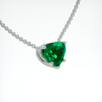2.00 Ct. Emerald Necklace, Platinum 950 2