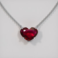 1.65 Ct. Ruby Necklace, Platinum 950 1