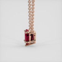 4.10 Ct. Purplish Red Ruby Necklace, 14K Rose Gold 3