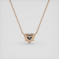 1.57 Ct. Bluish Grey Sapphire Necklace, 14K Rose Gold 4