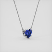 1.20 Ct. Blue Sapphire Necklace, Silver 2