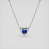 1.20 Ct. Blue Sapphire Necklace, Silver 4
