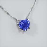 4.04 Ct. Blue Sapphire Necklace, 14K White Gold 2
