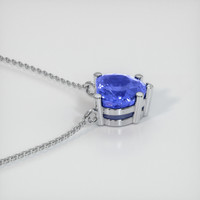4.04 Ct. Blue Sapphire Necklace, 14K White Gold 3