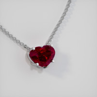 1.65 Ct. Ruby Necklace, 14K White Gold 2