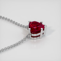 1.65 Ct. Ruby Necklace, 14K White Gold 3
