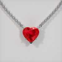 2.59 Ct. Ruby Necklace, 14K White Gold 1