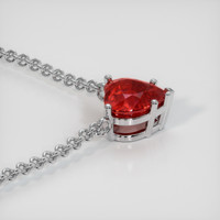 2.59 Ct. Ruby Necklace, 14K White Gold 3