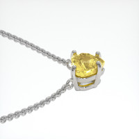 1.51 Ct. Yellow Sapphire Necklace, 14K White Gold 3