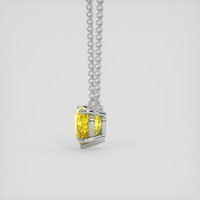 2.89 Ct. Yellow Sapphire Necklace, 14K White Gold 3