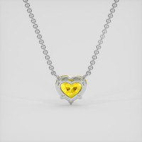 2.89 Ct. Yellow Sapphire Necklace, 14K White Gold 4