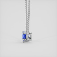 0.55 Ct. Blue Sapphire Necklace, 14K White Gold 3