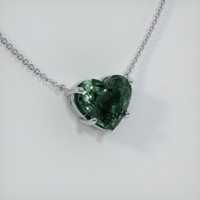 3.64 Ct. Green Sapphire Necklace, 14K White Gold 2